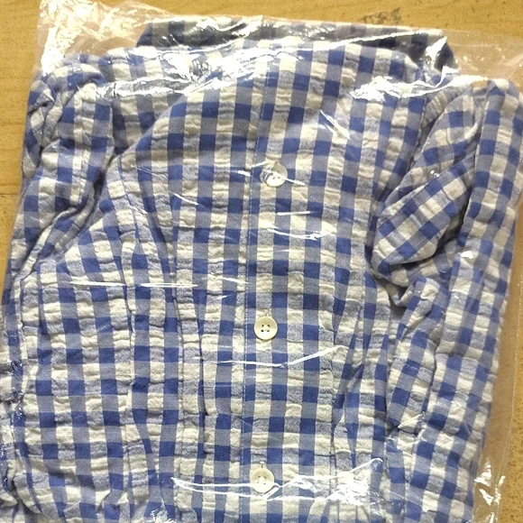 April Cornell Classic Blue and White Checkered Shirt - Picture 2 of 2